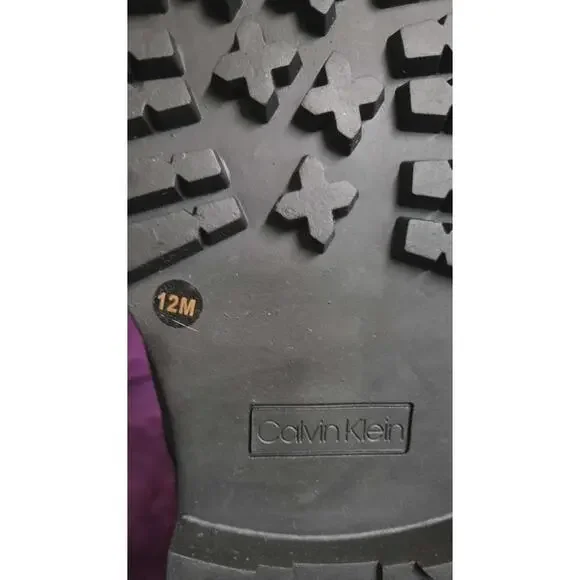 Men's Calvin Klein Lorenzo Lace Up Boots With Leather Upper Size 12 Black - Picture 7 of 9